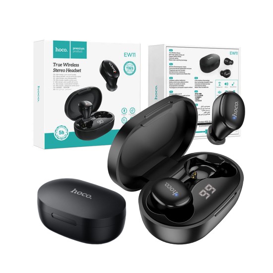 Auriculares True Inalámbricos Hoco EW11 Melody Bluetooth V5.1 Negro